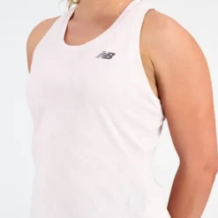 New Balance T-shirt Et Manches Longues Running^Q Speed Jacquard Tank Rose