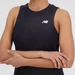 New Balance T-shirt Et Manches Longues Running^Q Speed Jacquard Tank Noir
