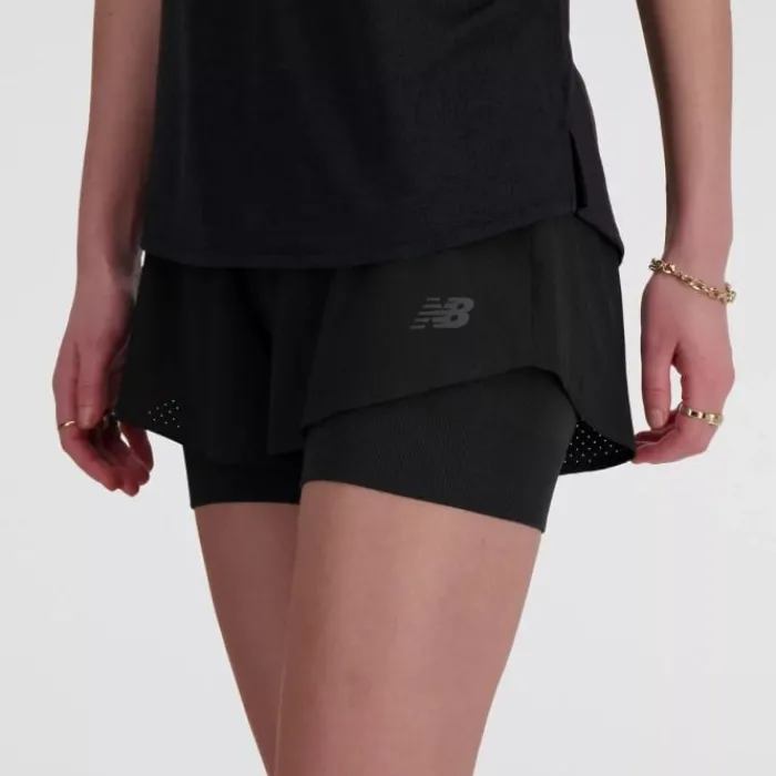 New Balance Short Running^RC Seamless 2 In 1 Short 3 Inch Noir