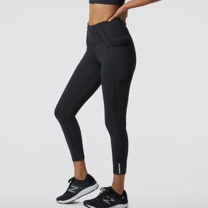 New Balance Collant Et Pantalon Running^Shape Shield 7/8 High Rise Pocket Tight Noir