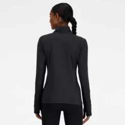 New Balance T-shirt Et Manches Longues Running^Sport Essentials Space Dye Quarter Zip Noir