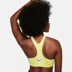 Nike Brassière De Sport^Dri Fit Swoosh Medium Support Bra Jaune