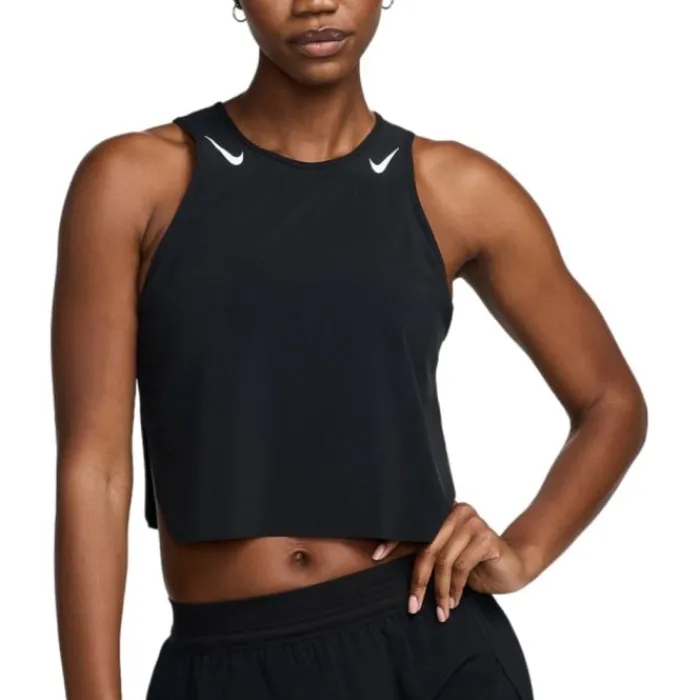 Nike T-shirt Et Manches Longues Running^Dri-FIT Advanced Aeroswift Crop Tank Noir