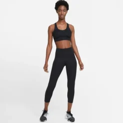 Nike Collant Et Pantalon Running^Dri-FIT Fast Crop Tights Noir