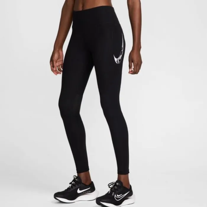 Nike Collant Et Pantalon Running^Dri-FIT Fast Swoosh Mid-Rise 7/8 Tights Noir