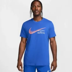 Nike T-shirt Et Manches Longues Running^DRI-FIT Founders Short Sleeve Tee Bleu