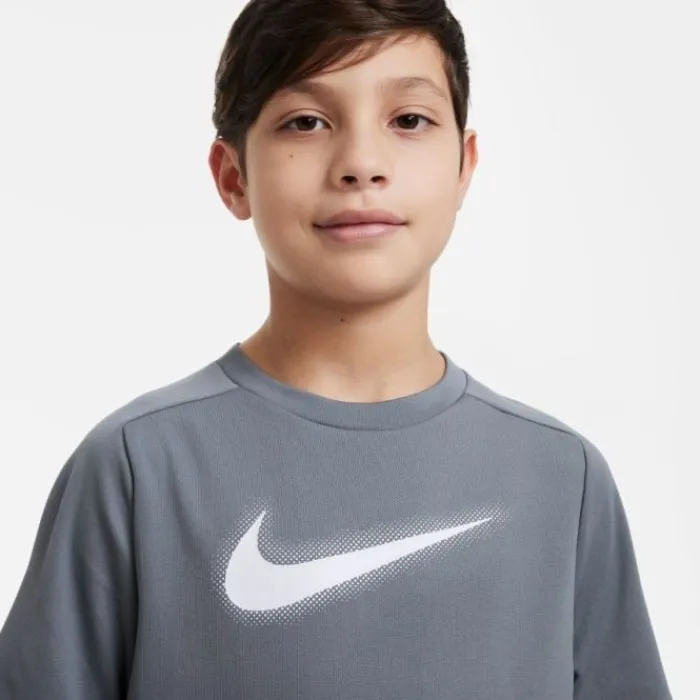 Nike T-shirt Running^Dri-Fit Graphic Shorts Sleeve Tee Gris