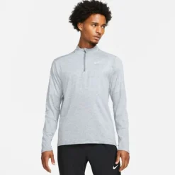 Nike Sous Vetement Sport|T-shirt Et Manches Longues Running^Dri-FIT Half Zipp Long Sleeve Gris