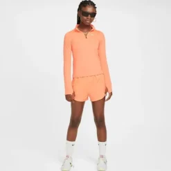 Nike T-shirt Et Manches Longues Running^Dri-FIT Long Sleeve Half Zip Top Orange