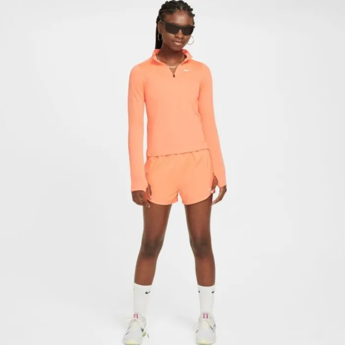 Nike T-shirt Et Manches Longues Running^Dri-FIT Long Sleeve Half Zip Top Orange