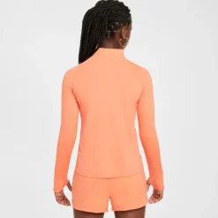 Nike T-shirt Et Manches Longues Running^Dri-FIT Long Sleeve Half Zip Top Orange