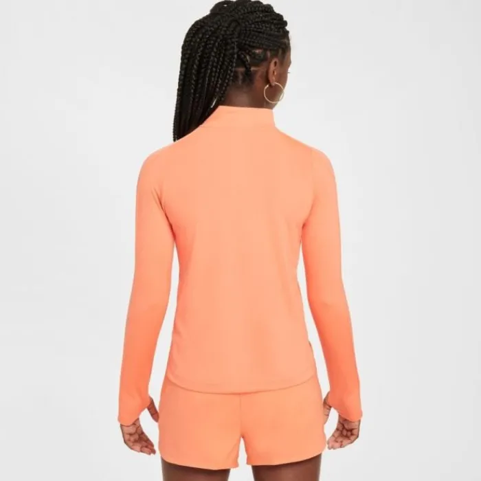 Nike T-shirt Et Manches Longues Running^Dri-FIT Long Sleeve Half Zip Top Orange