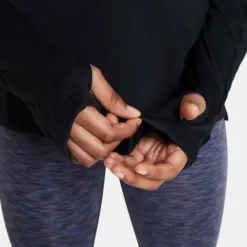 Nike T-shirt Et Manches Longues Running^Dri-FIT Long Sleeve Half Zip Top Noir