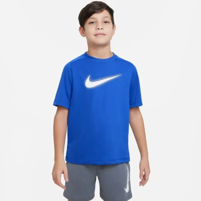 Nike T-shirt Running^Dri-FIT Multi+ Graphic Short Sleeve Tee Bleu
