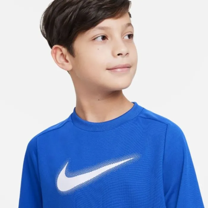 Nike T-shirt Running^Dri-FIT Multi+ Graphic Short Sleeve Tee Bleu