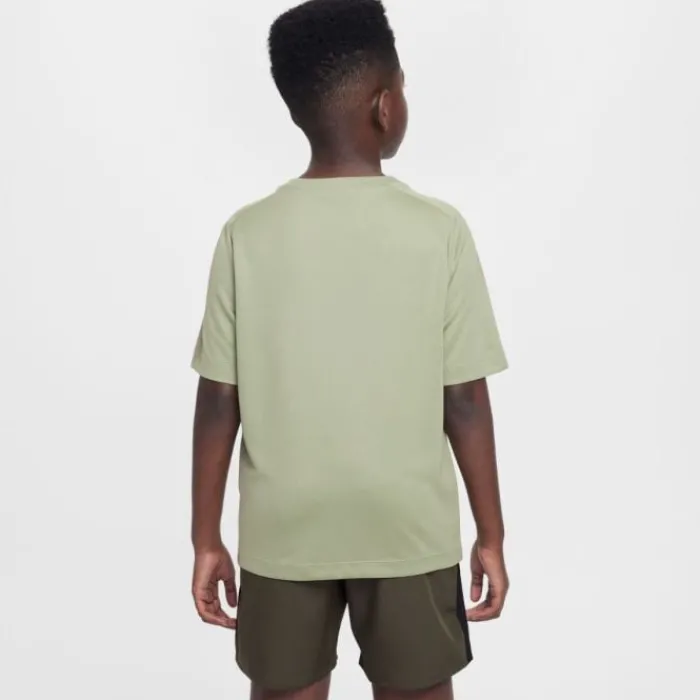 Nike T-shirt Running^Dri-FIT Multi Short Sleeve Tee Vert