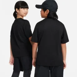 Nike T-shirt Running^Dri-FIT Multi Short Sleeve Tee Noir