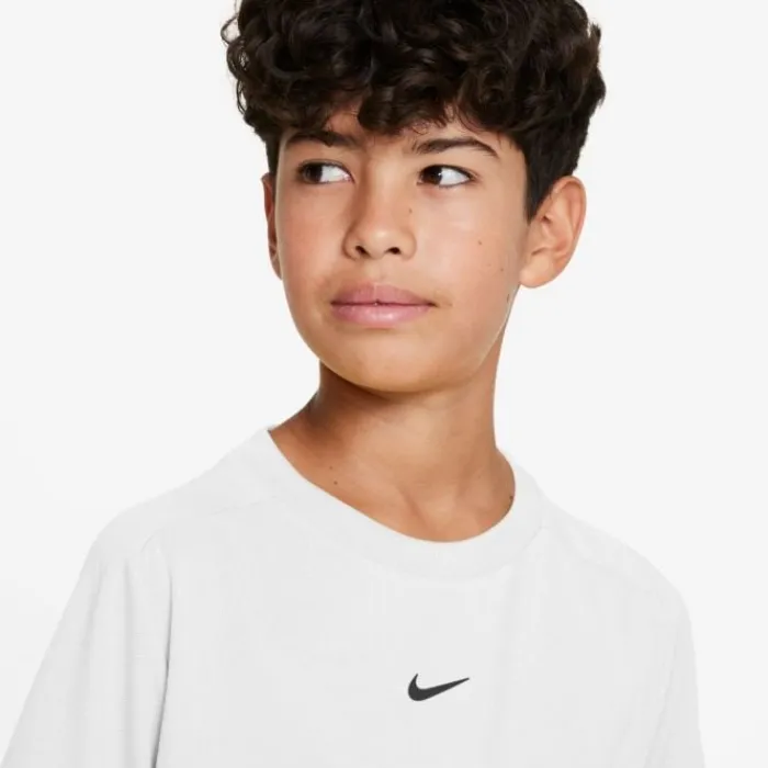 Nike T-shirt Running^Dri-FIT Multi Short Sleeve Tee Blanc