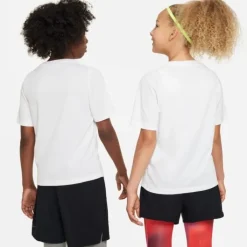Nike T-shirt Running^Dri-FIT Multi Short Sleeve Tee Blanc