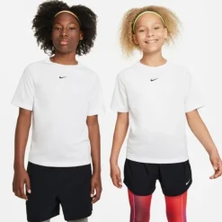 Nike T-shirt Running^Dri-FIT Multi Short Sleeve Tee Blanc