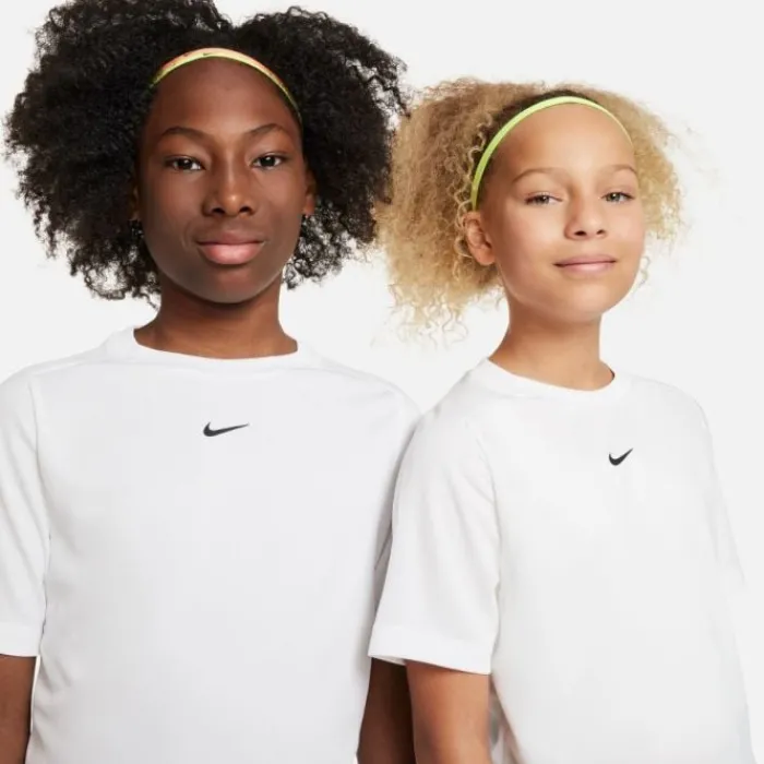 Nike T-shirt Running^Dri-FIT Multi Short Sleeve Tee Blanc