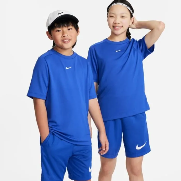 Nike T-shirt Running^Dri-FIT Multi Short Sleeve Tee Bleu