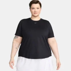 Nike T-shirt Et Manches Longues Running^Dri-Fit One Classic SS Top (Plus Size) Noir