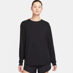 Nike T-shirt Et Manches Longues Running^Dri-FIT One Relaxed Long Sleeve Tee Noir