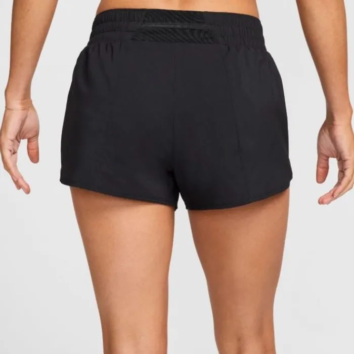 Nike Short Running^Dri-FIT One Swoosh HyperBright Mid-Rase Brief-Lined Shorts Noir