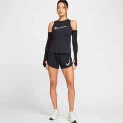 Nike Short Running^Dri-FIT One Swoosh HyperBright Mid-Rase Brief-Lined Shorts Noir