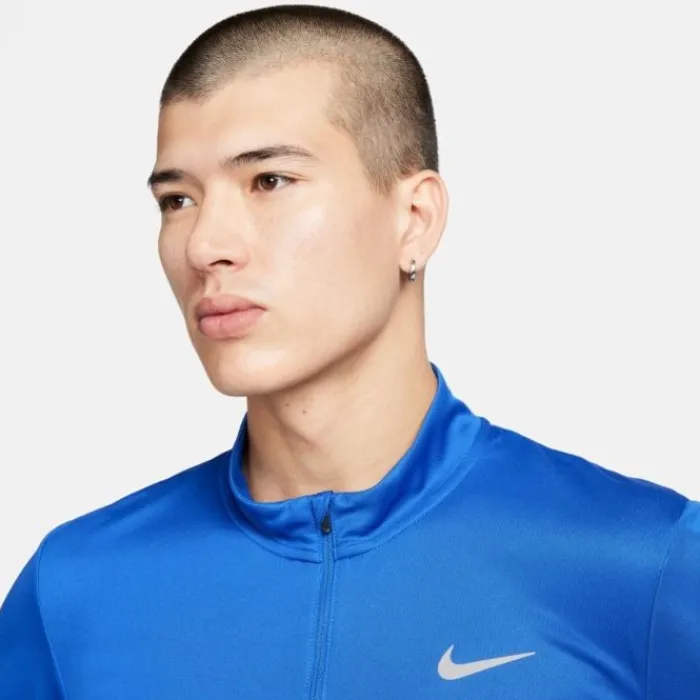 Nike T-shirt Et Manches Longues Running^Dri-FIT Pacer Half Zip Long Sleeve Tee Bleu