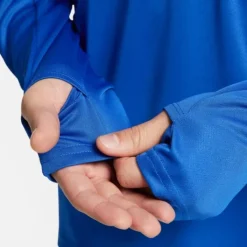 Nike T-shirt Et Manches Longues Running^Dri-FIT Pacer Half Zip Long Sleeve Tee Bleu