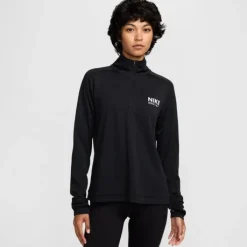 Nike T-shirt Et Manches Longues Running^Dri-FIT Pacer Half Zip GLS Noir