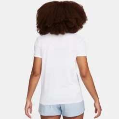 Nike Short Running^Dri-FIT Regular Heathered Graphic Short Sleeve Tee Blanc
