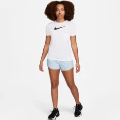 Nike Short Running^Dri-FIT Regular Heathered Graphic Short Sleeve Tee Blanc