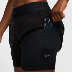 Nike Short Running^Dri-FIT Run Division Mid-Rise 3in 2in1 Shorts Noir