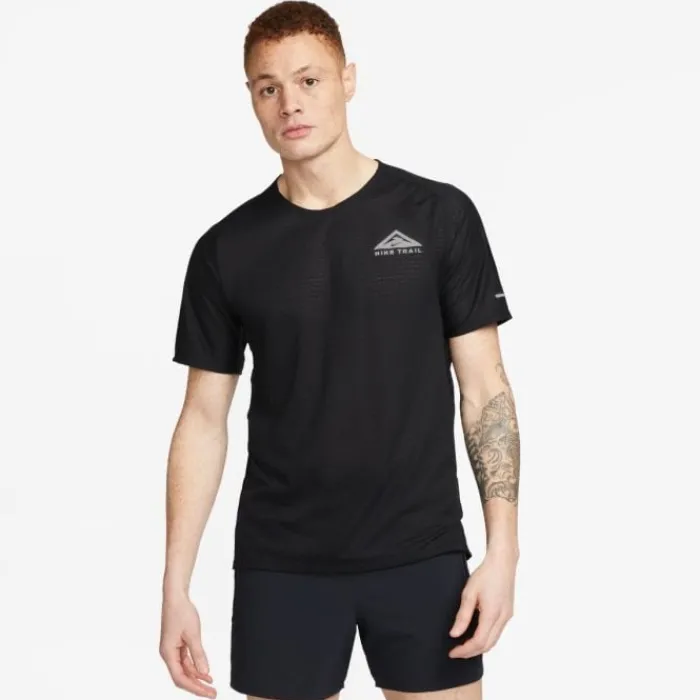 Nike T-shirt Et Manches Longues Running^Dri-FIT Solar Chase Short Sleeve Tee Noir