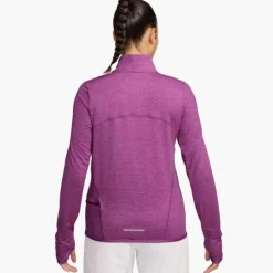 Nike T-shirt Et Manches Longues Running^Dri-Fit Swift Element UV Half Zipp Midlayer Mauve