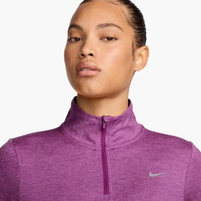 Nike T-shirt Et Manches Longues Running^Dri-Fit Swift Element UV Half Zipp Midlayer Mauve