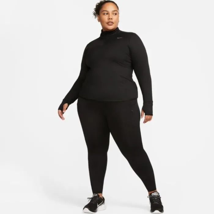 Nike T-shirt Et Manches Longues Running^Dri-Fit Swift Element HZ Top (Plus Size) Noir