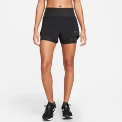 Nike Short Running^Dri-FIT Swift Mid-Rise 2in1 Shorts Noir