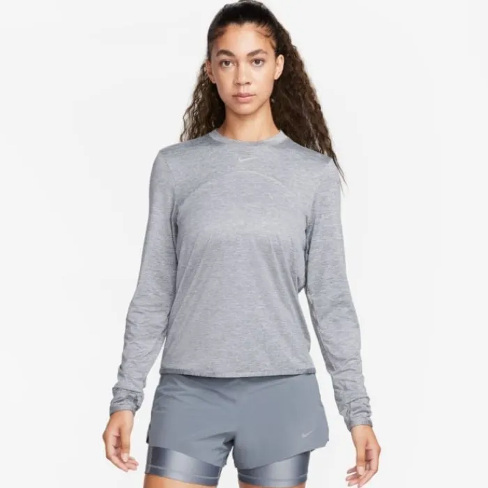 Nike T-shirt Et Manches Longues Running^Dri-FIT Swift UV Crew Long Sleeve Tee Gris