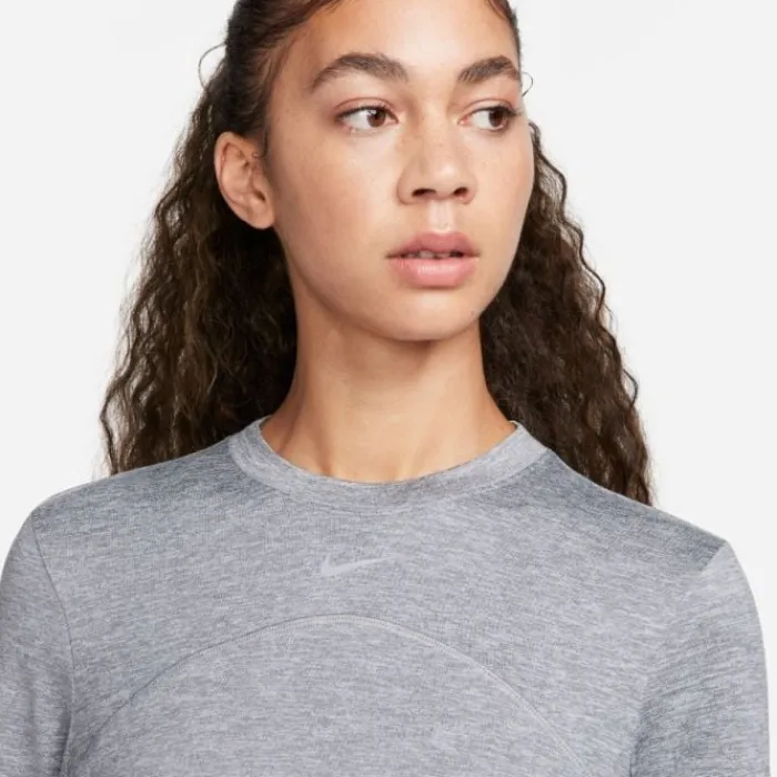 Nike T-shirt Et Manches Longues Running^Dri-FIT Swift UV Crew Long Sleeve Tee Gris