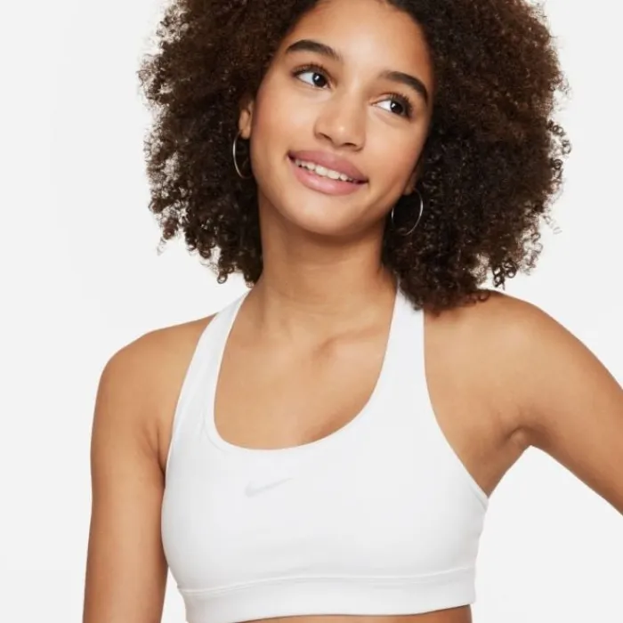 Nike Brassière De Sport^Dri-FIT Swoosh Sports Bra Blanc