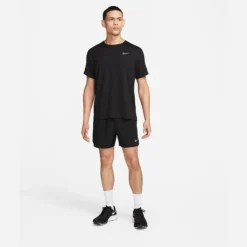 Nike T-shirt Et Manches Longues Running^Dri-Fit UV Miler Short Sleeve Tee Noir