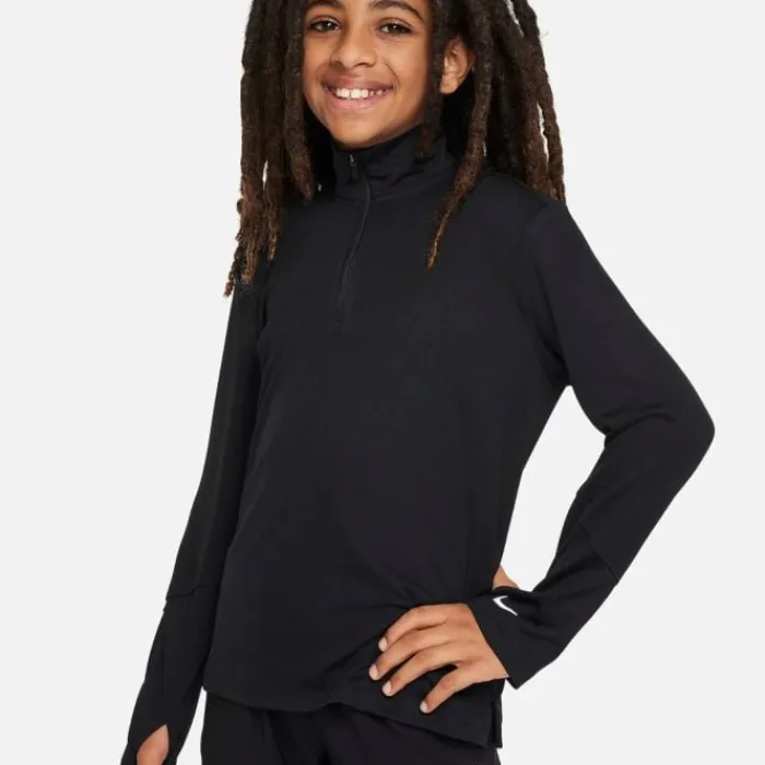 Nike T-shirt Et Manches Longues Running^Dri-FIT UV Multi Long Sleeve Half Zip Top Noir