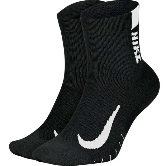 Nike Chaussettes|Chaussettes Running^Multiplier Ankle 2-Pack Socks Noir