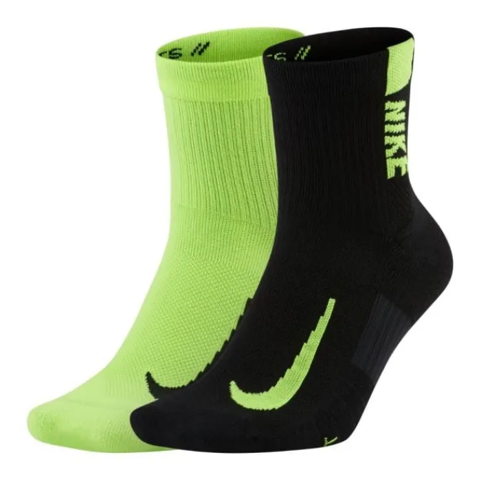 Nike Chaussettes|Chaussettes Running^Multiplier Ankle 2-Pack Socks Vert