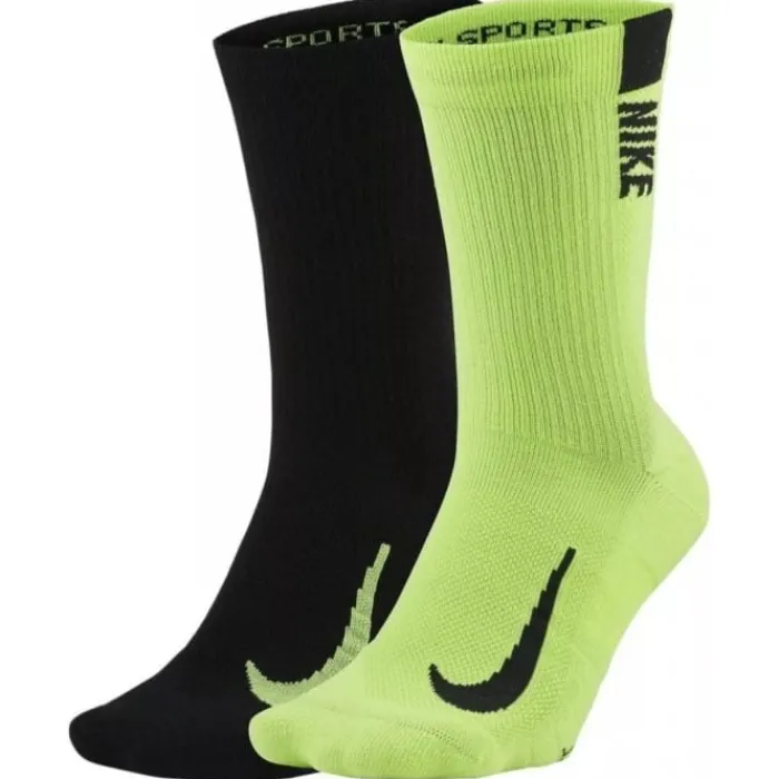 Nike Chaussettes|Chaussettes Running^Multiplier Crew 2-Pack Socks Vert