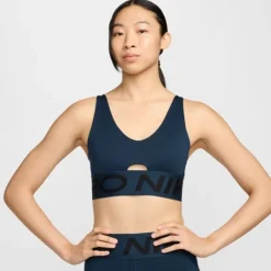 Nike Brassière De Sport^Pro Indy Plunge Bra Bold Bleu